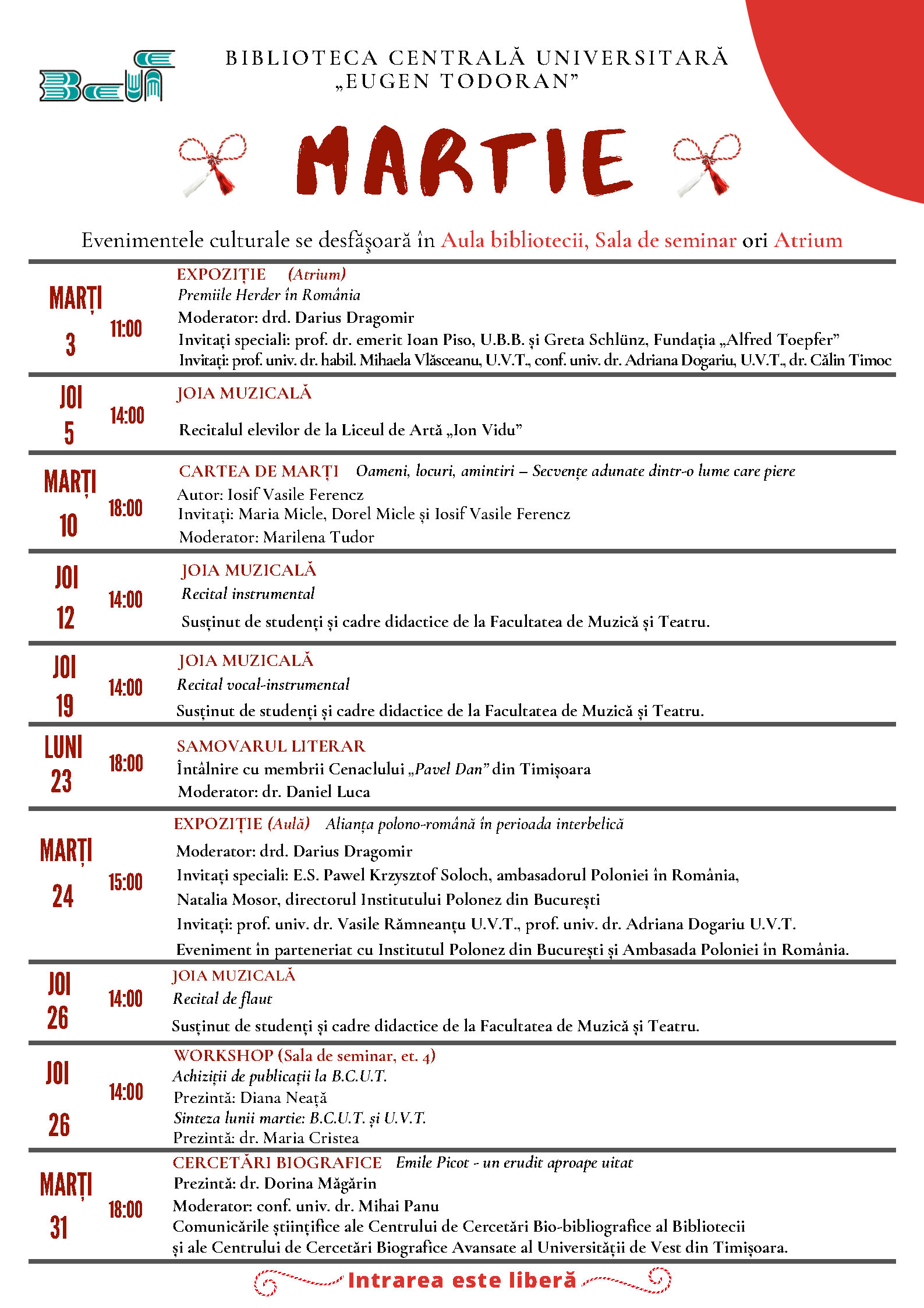 2026 03 Calendar Evenimente Martie 2026