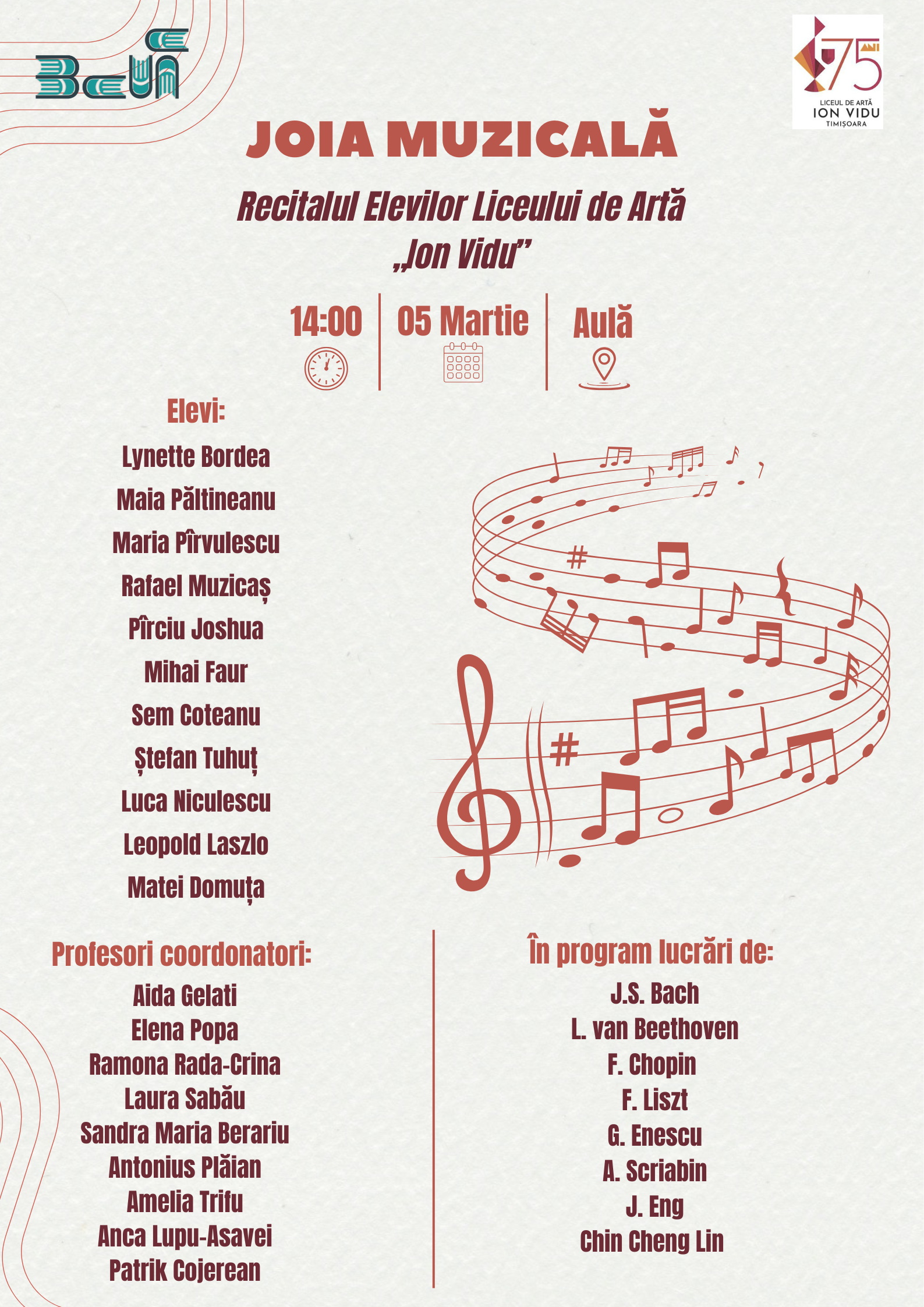 JOIA MUZICALĂ (5 martie 2026)