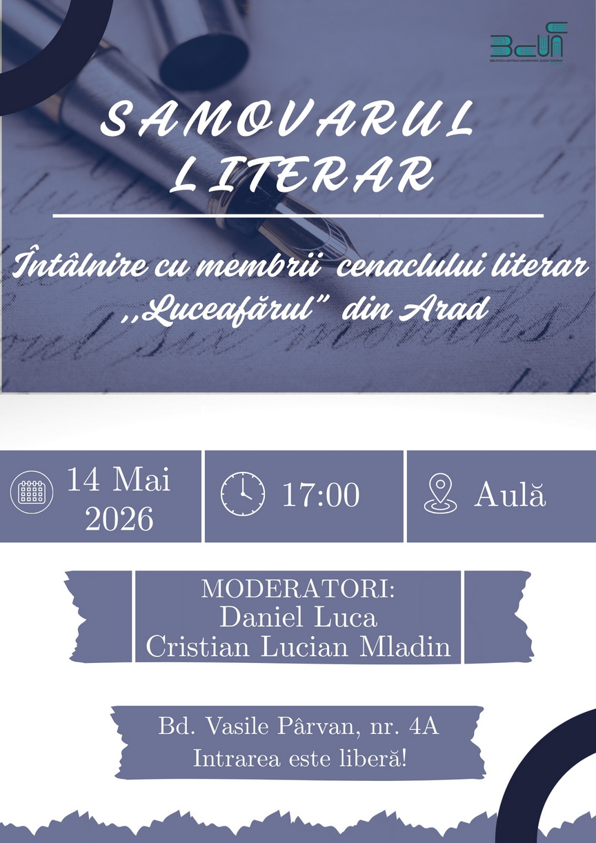 14.05.2026, SAMOVARUL LITERAR