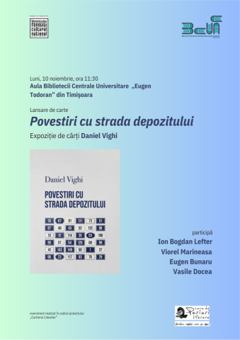 O nouă ediție a volumului Povestiri cu strada depozitului și expoziție de cărți semnate de Daniel Vighi, 10.11.2025