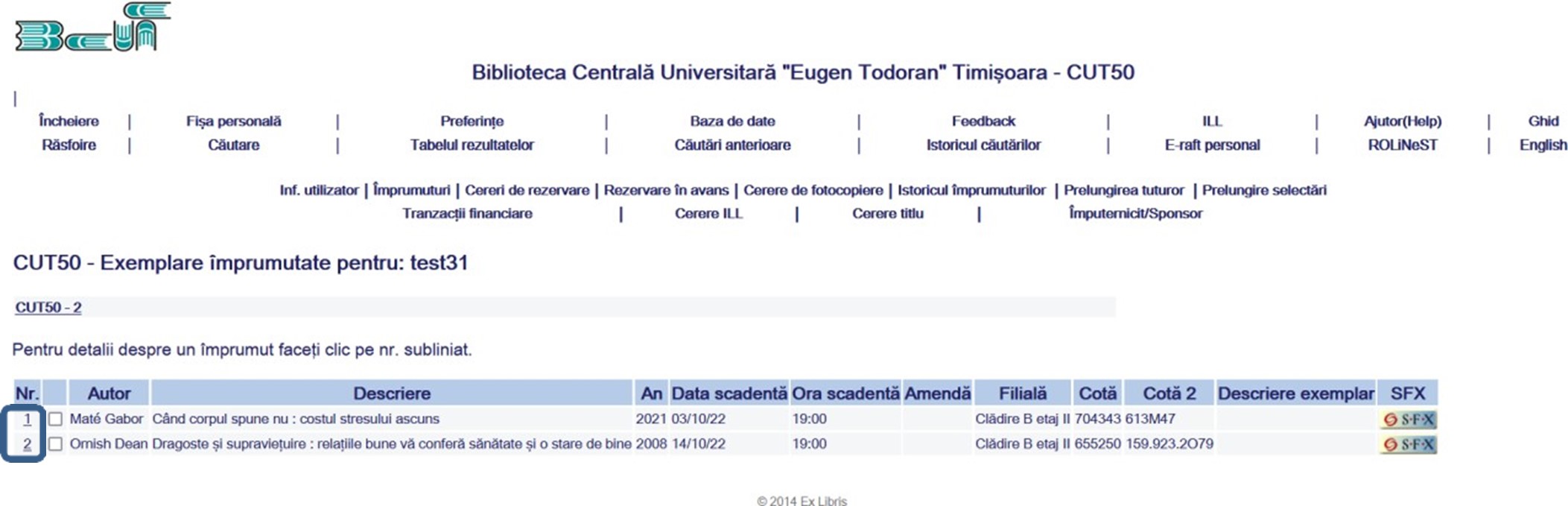 Prelungirea publicațiilor împrumutate pasul 5 Prelungirea publicațiilor împrumutate pasul 5
